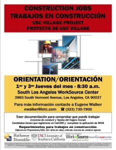 USC Village Flyer - Spanish
