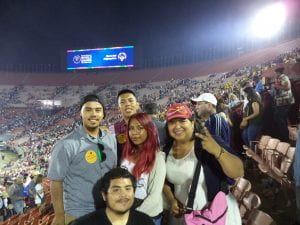 Participants from Youth-LA Workforce attend the festivities with USC Government Relations staff