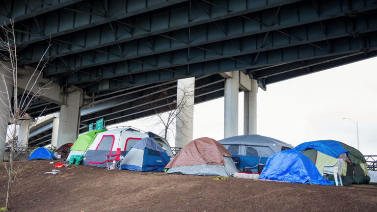 Homeless encampment. (Photo: iStock)